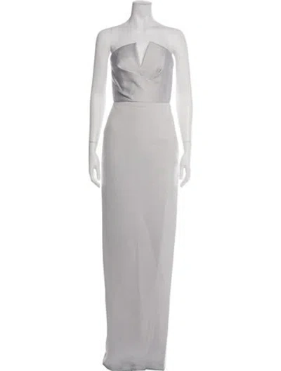 Pre-owned Jay Godfrey Strapless Long Dress W/ Tags In Gray