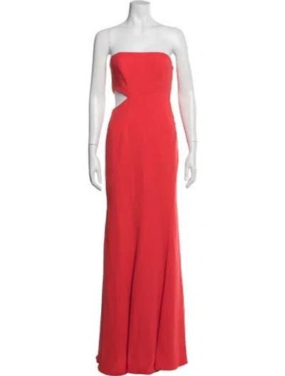 Pre-owned Jay Godfrey Strapless Long Dress W/ Tags In Red