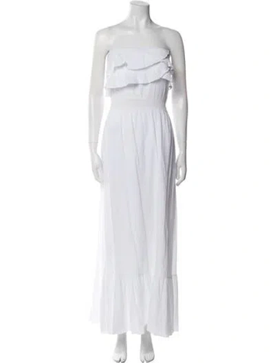Pre-owned Jay Godfrey Strapless Long Dress In White