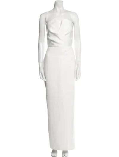 Pre-owned Jay Godfrey Strapless Long Dress In White