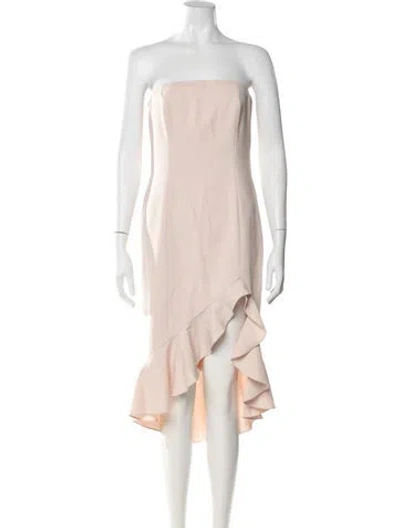 Pre-owned Jay Godfrey Strapless Midi Length Dress In Pink