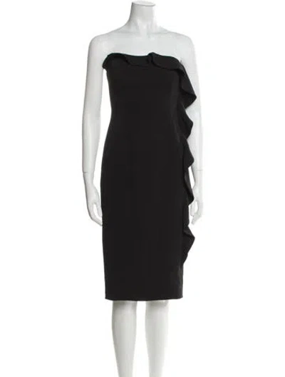 Pre-owned Jay Godfrey Strapless Mini Dress In Black