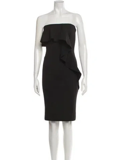 Pre-owned Jay Godfrey Strapless Mini Dress In Black