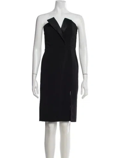 Pre-owned Jay Godfrey Strapless Mini Dress In Black