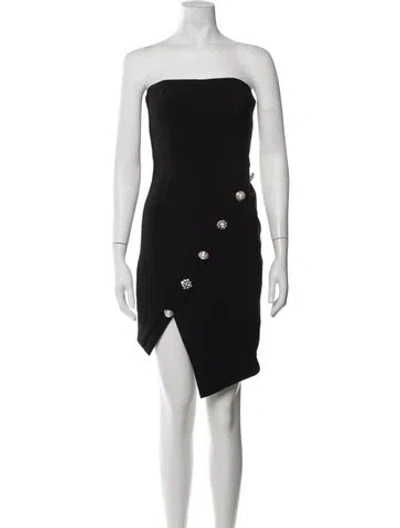 Pre-owned Jay Godfrey Strapless Mini Dress In Black