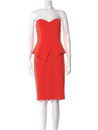 Pre-owned Jay Godfrey Strapless Mini Dress In Orange