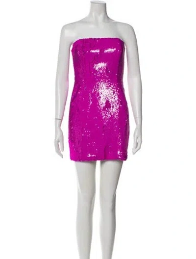 Pre-owned Jay Godfrey Strapless Mini Dress In Pink