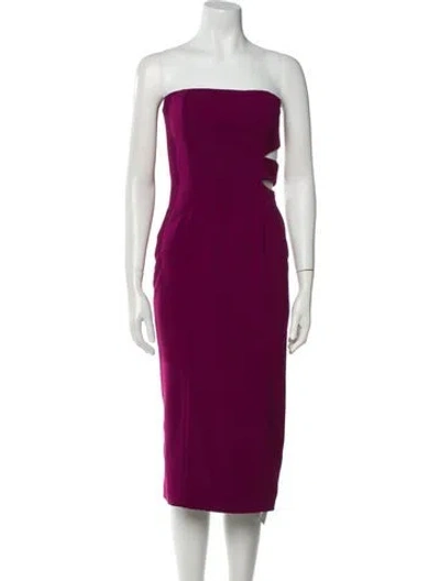 Pre-owned Jay Godfrey Strapless Mini Dress In Purple