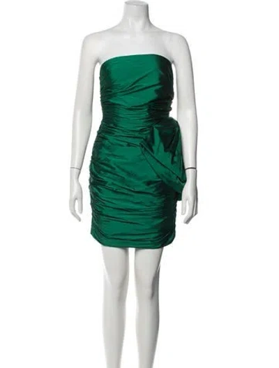 Pre-owned Jay Godfrey Strapless Mini Dress W/ Tags In Green