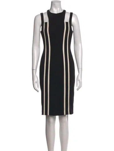 Pre-owned Jay Godfrey Striped Knee-length Dress In Black