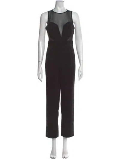 Pre-owned Jay Godfrey V-neck Jumpsuit In Black