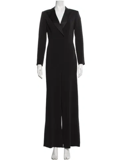 Pre-owned Jay Godfrey V-neck Jumpsuit In Black