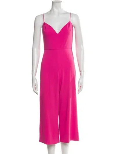 Pre-owned Jay Godfrey V-neck Jumpsuit In Pink