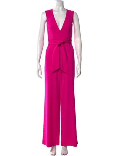 Pre-owned Jay Godfrey V-neck Jumpsuit In Pink