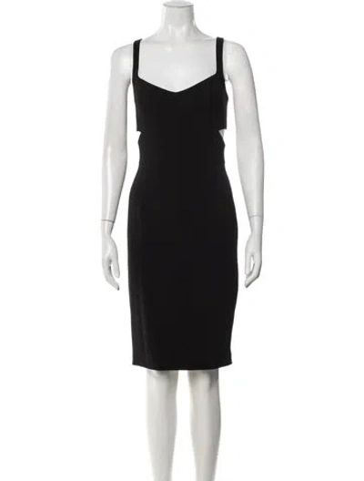 Pre-owned Jay Godfrey V-neck Knee-length Dress In Black