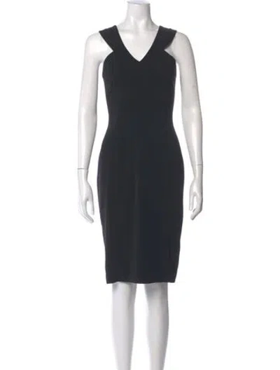 Pre-owned Jay Godfrey V-neck Knee-length Dress In Gray