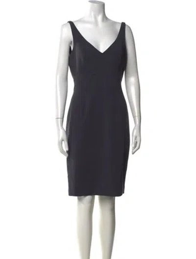Pre-owned Jay Godfrey V-neck Knee-length Dress In Grey