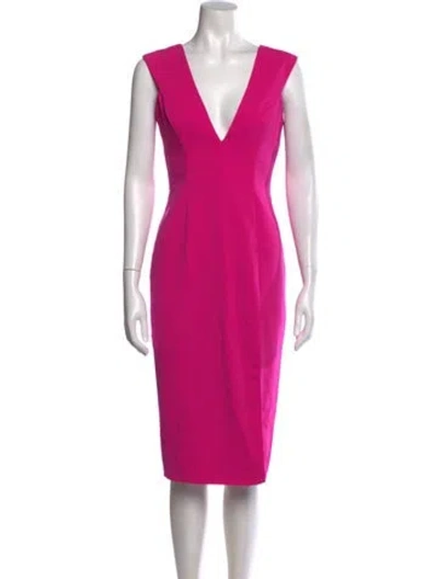 Pre-owned Jay Godfrey V-neck Knee-length Dress In Pink