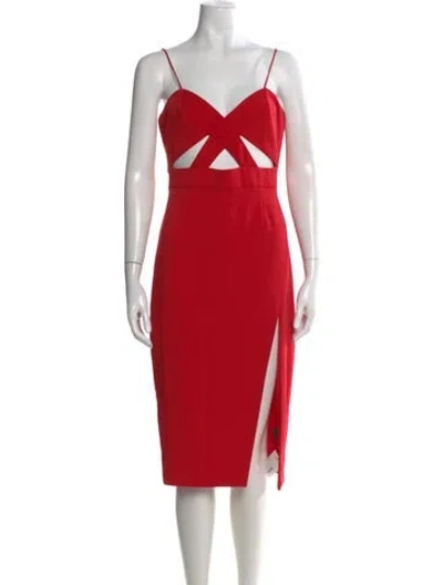 Pre-owned Jay Godfrey V-neck Knee-length Dress In Red
