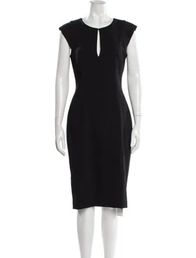 Pre-owned Jay Godfrey V-neck Midi Length Dress In Gray