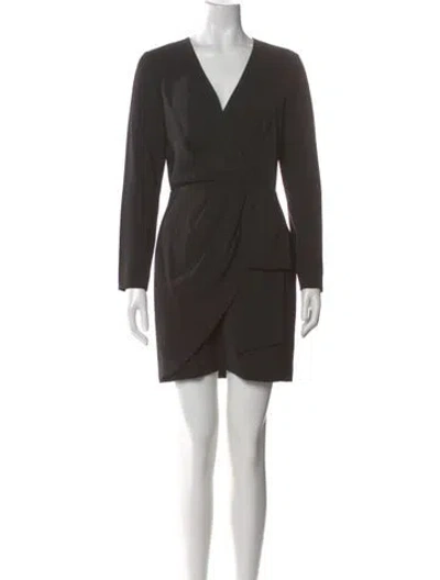Pre-owned Jay Godfrey V-neck Mini Dress In Black