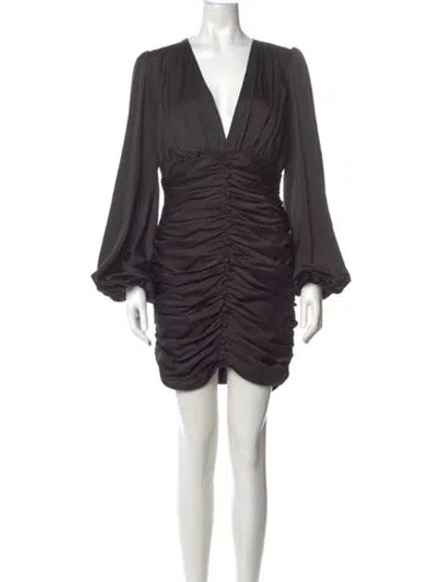 Pre-owned Jay Godfrey V-neck Mini Dress In Black