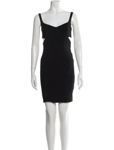 Pre-owned Jay Godfrey V-neck Mini Dress In Black