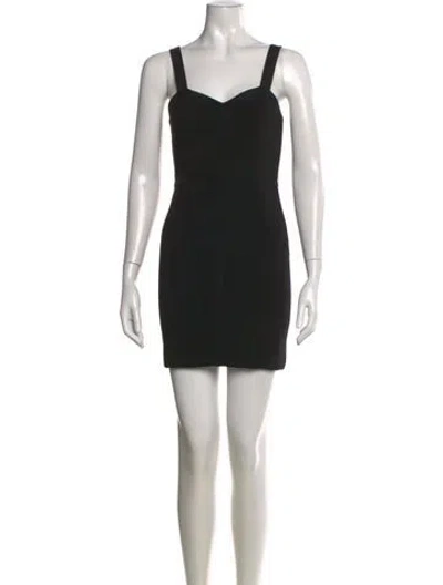 Pre-owned Jay Godfrey V-neck Mini Dress In Black