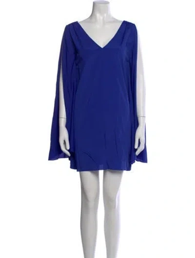 Pre-owned Jay Godfrey V-neck Mini Dress In Blue