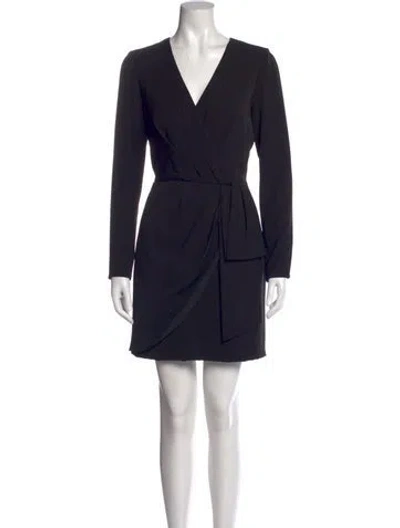 Pre-owned Jay Godfrey V-neck Mini Dress In Blue
