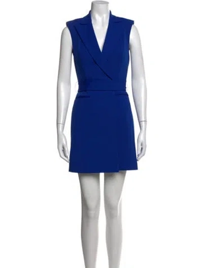 Pre-owned Jay Godfrey V-neck Mini Dress In Blue