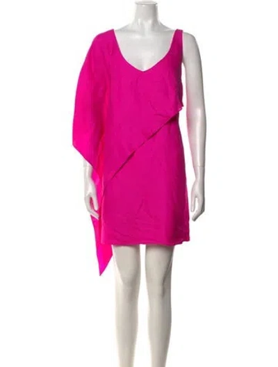 Pre-owned Jay Godfrey V-neck Mini Dress In Pink