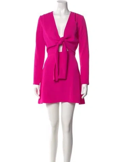 Pre-owned Jay Godfrey V-neck Mini Dress In Pink
