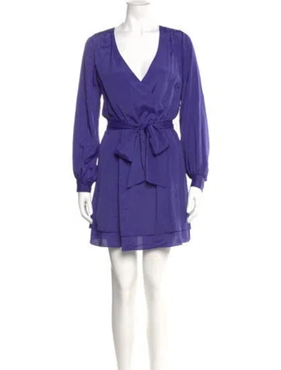 Pre-owned Jay Godfrey V-neck Mini Dress In Purple