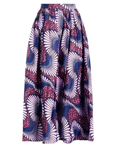 Jay Gry Woman Maxi Skirt Purple Size L Cotton