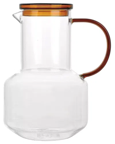 Jay Imports Amber Borosilicate Glass Pitcher Night Set