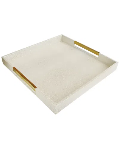 Jay Imports Champagne Tray With Gold Handles In Nocolor