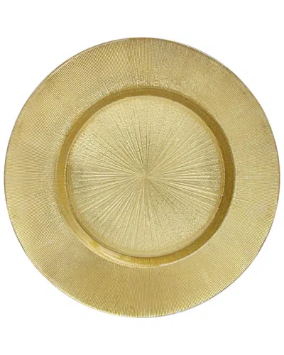 Jay Imports Jay Import Light Gold Antique Glass Charger