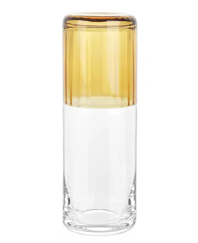 Jay Imports Clear Carafe Set With Tumbler In Amber