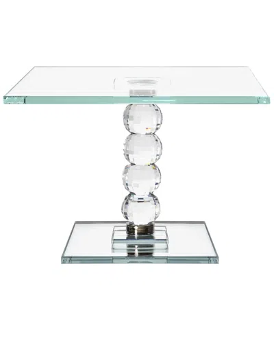 Jay Imports Exquisite Crystal Dessert Stand With Mirror Pedest