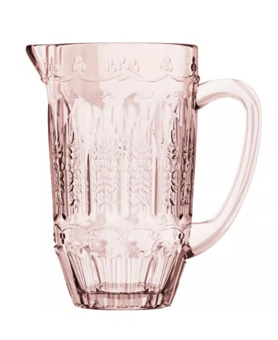 Jay Imports Glass Pitcher In Pink