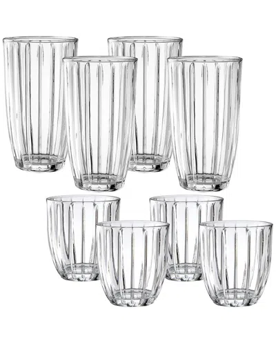 Jay Imports Jay Import Company Capri 8pc Cooler & Double Old Fashioned Glassware Set In Transparent