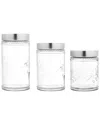 Jay Imports Jay Import Fleur De Round 3pc Canister Set