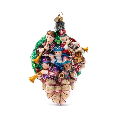 Jay Strongwater 11 Pipers Piping Glass Ornament In Multi