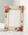 Jay Strongwater Ainsley Flower Bouquet 5'' X 7'' Frame In Multi