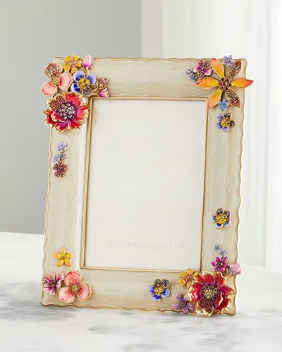 Jay Strongwater Ainsley Flower Bouquet 5'' X 7'' Frame In Flora