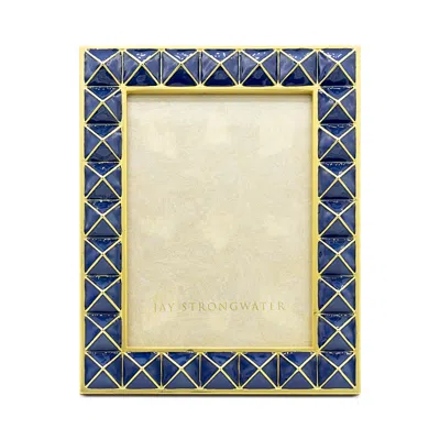 Jay Strongwater Abaculus Pyramid Frame, 3 X 4 In Blue