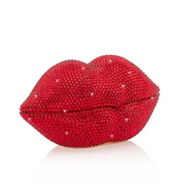 Jay Strongwater Amy Pave Lips Box In Red