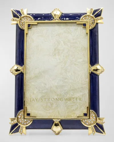Jay Strongwater Art Deco Frame In Blue