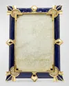 Jay Strongwater Art Deco Frame, 4" X 6" In Navy
